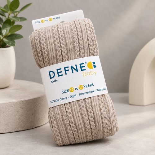 جوراب شلواری گندمی دخترانه defne